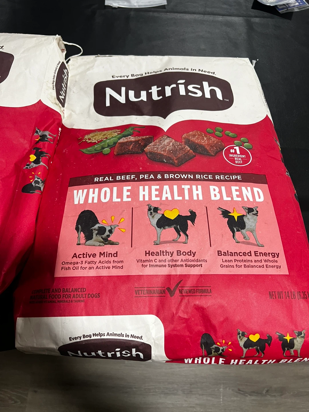 NEW NEVER OPENED Nutrish Beef Pea Brown Rice Dog Food - photo 2