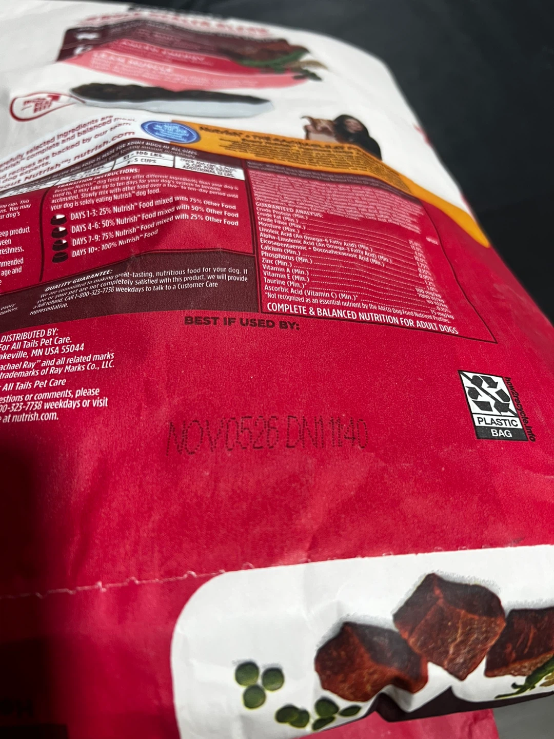 NEW NEVER OPENED Nutrish Beef Pea Brown Rice Dog Food - photo 3
