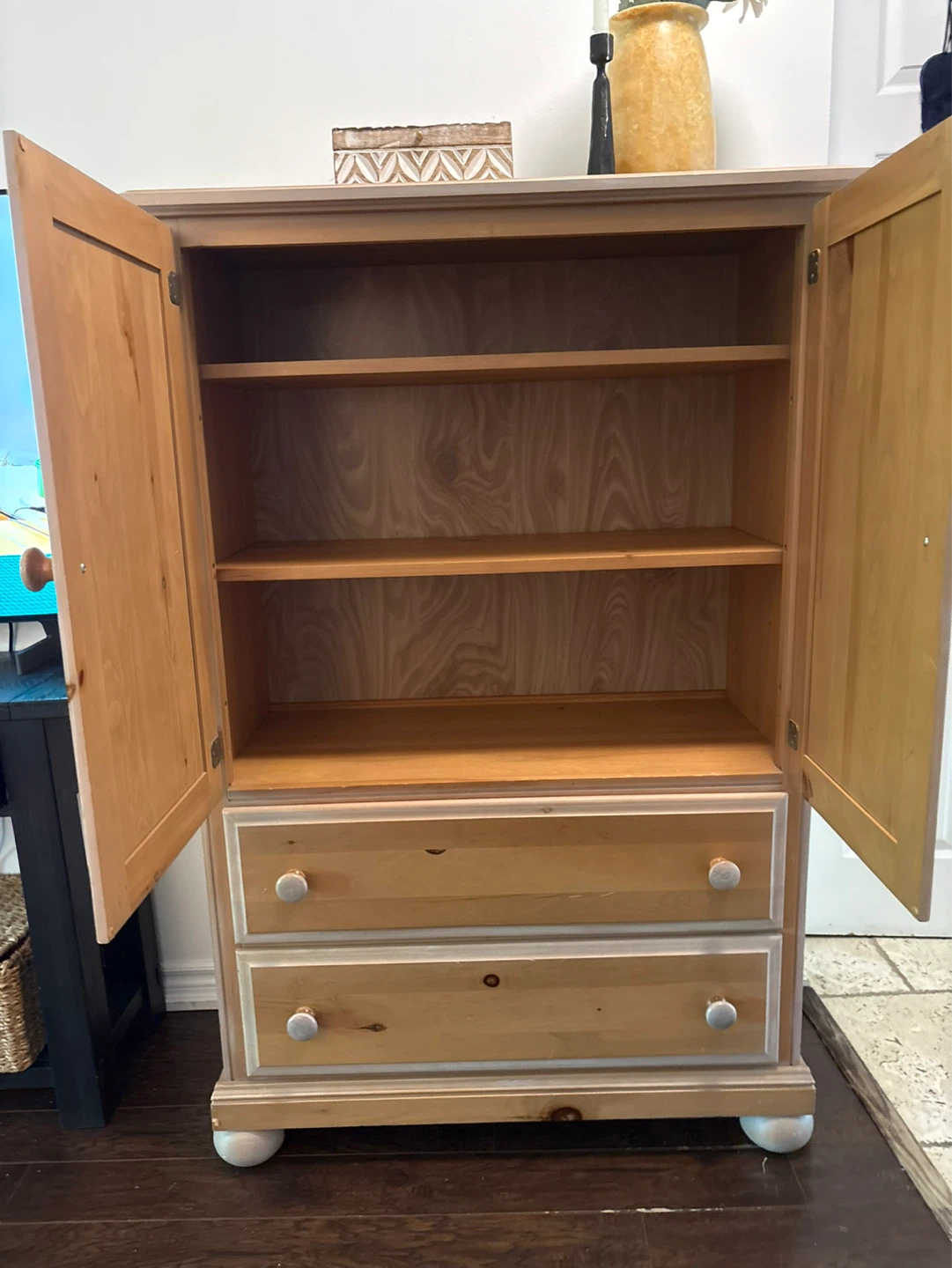Wooden Armoire with Drawers - photo 3
