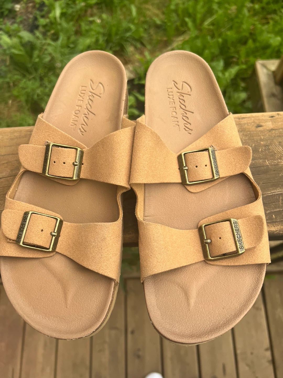 Skechers Women's Tan Slides size 9
