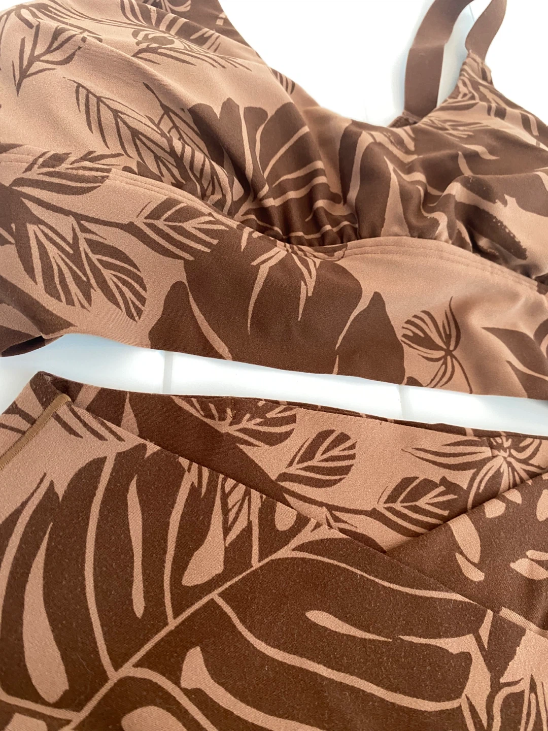Aerie Brown Tropical Print Tank Top and Skort Set - photo 5