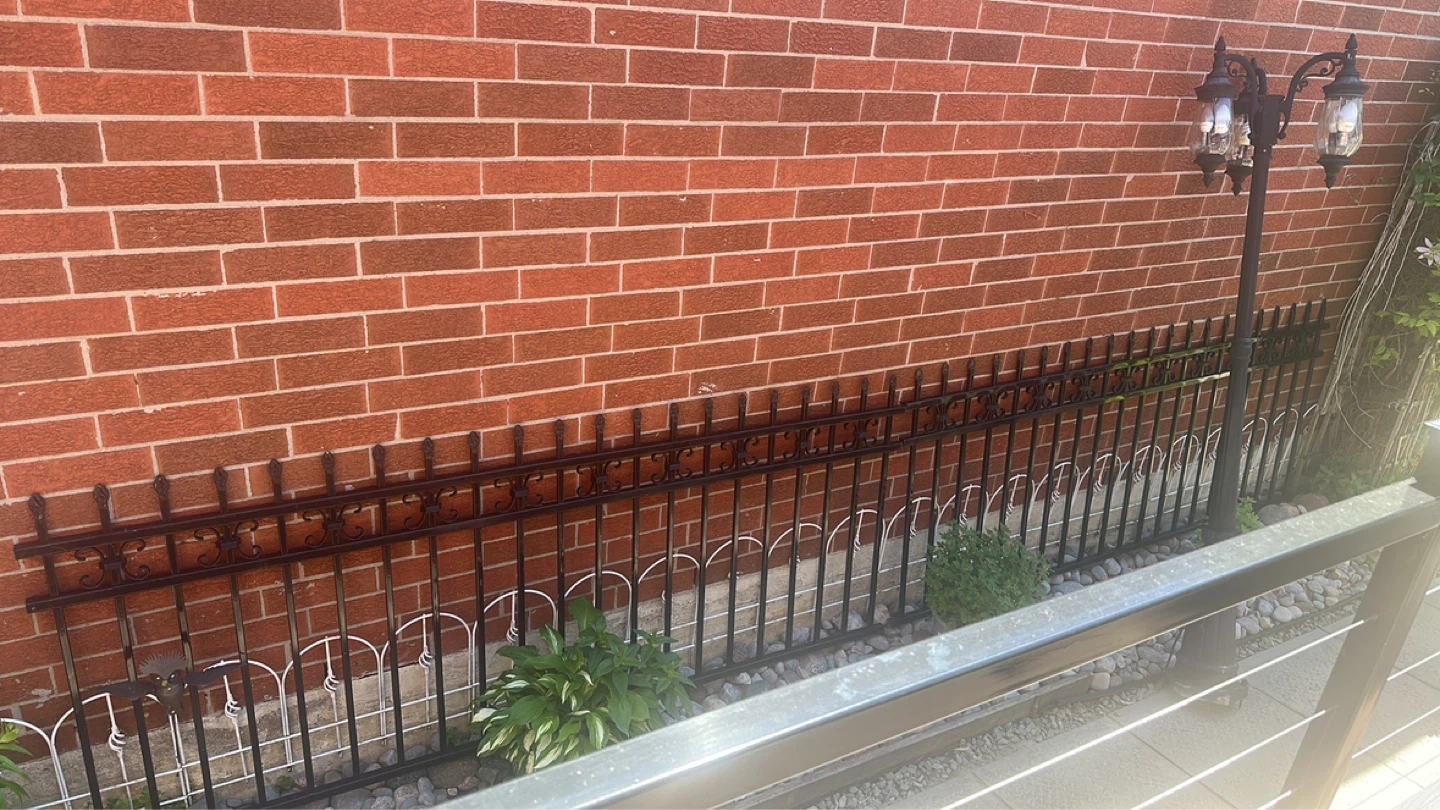 Black Metal Garden Fence Sections