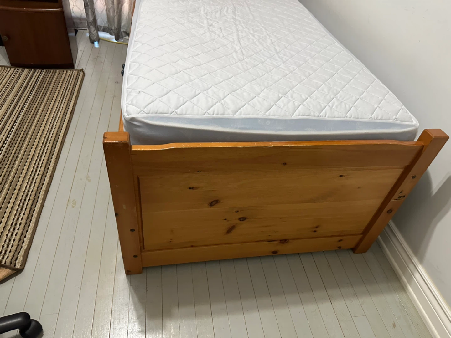 Wooden Twin Bed with Storage - photo 3