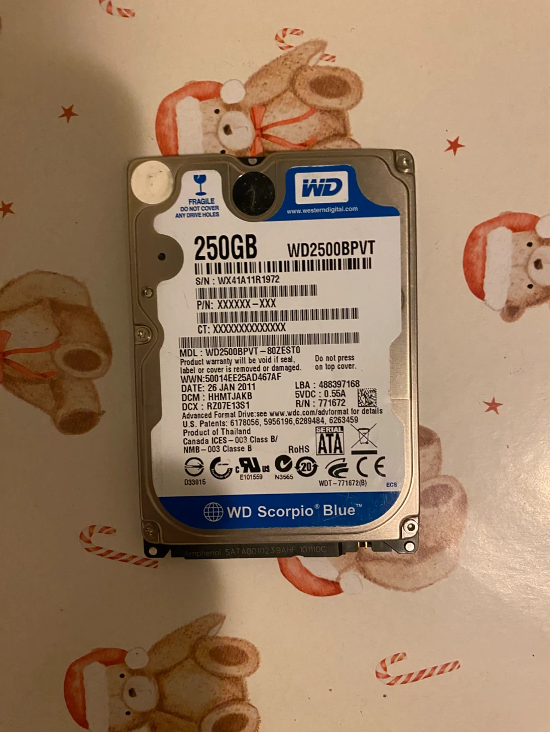 Wd 350gb 2.5 hard drive