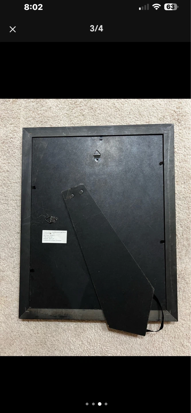 Black Picture Frame with Gold Trim - photo 3