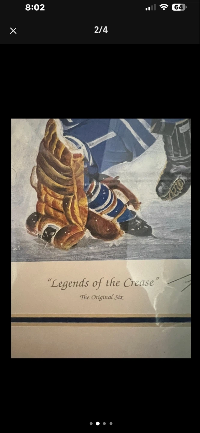 Legends of the Crease The Original Six Framed Print - photo 2