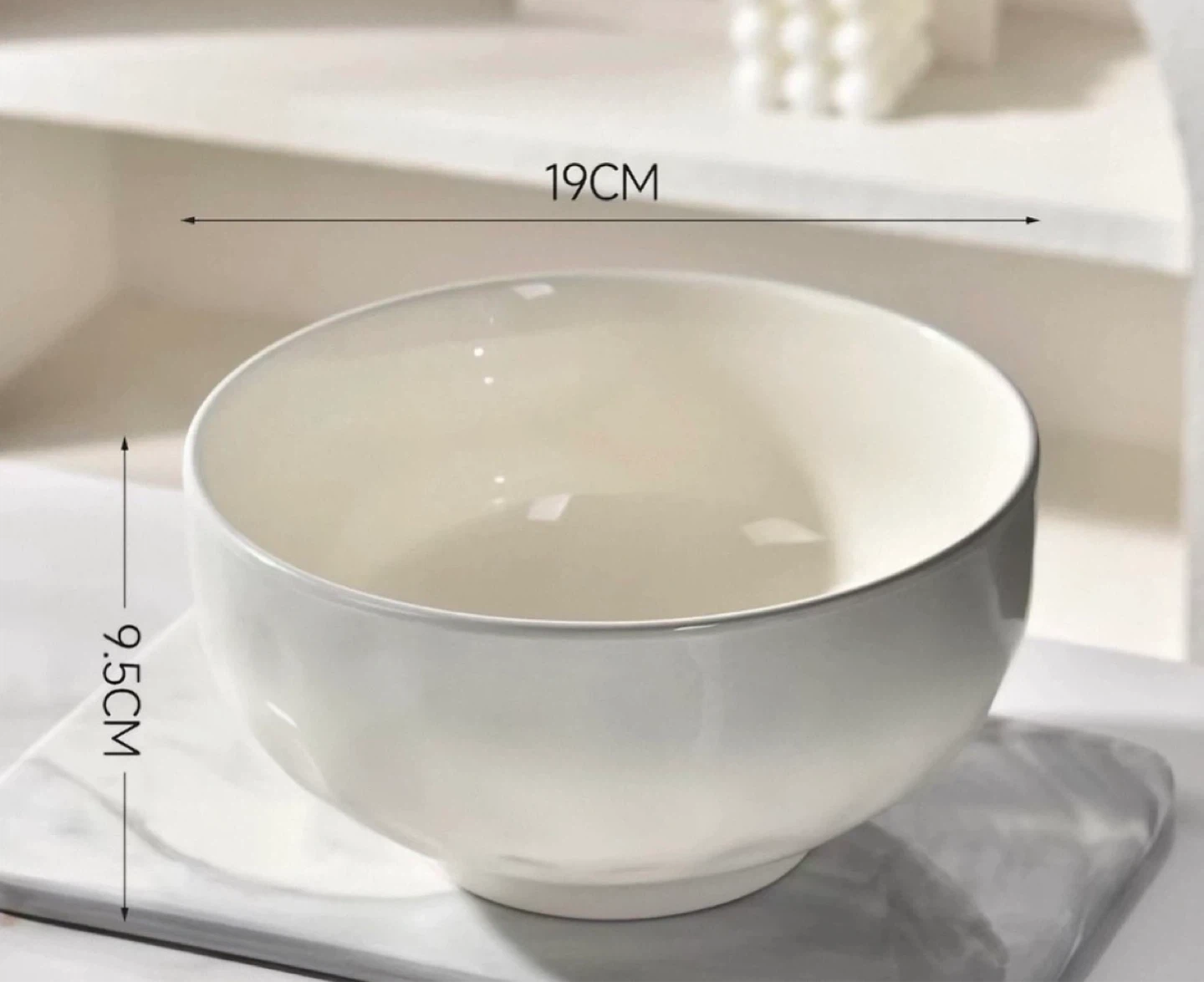 Pair of 8” Ceramic Salad / Noodle Bowl - High Capacity - photo 4