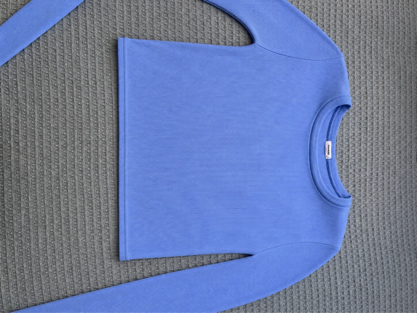 Garage Long Sleeve Ribbed Top - Blue