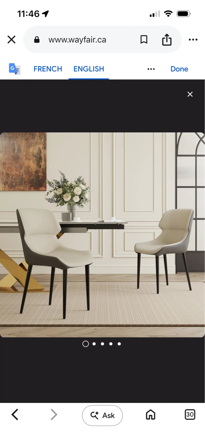 New Modern upholstered faux leather dining chairs $69 each