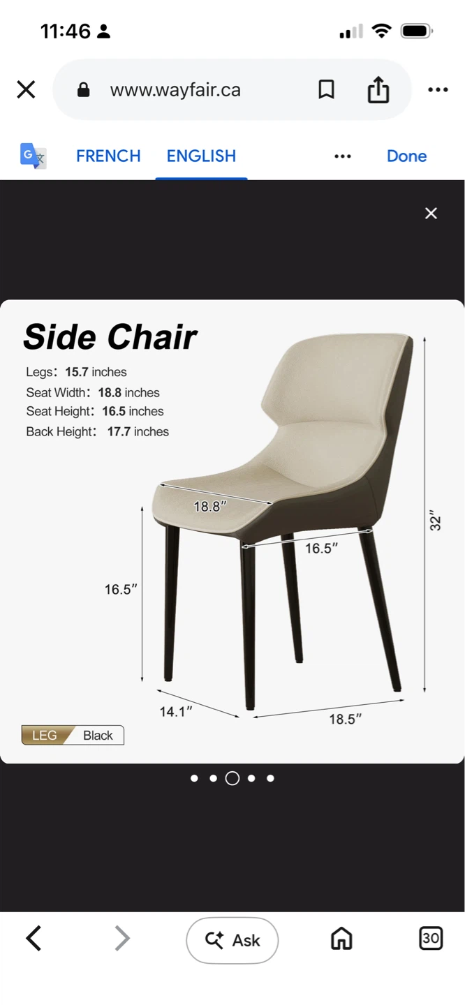 New Modern upholstered faux leather dining chairs $69 each - photo 4