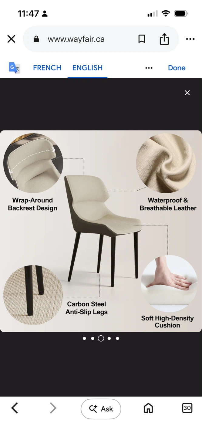 New Modern upholstered faux leather dining chairs $69 each - photo 5