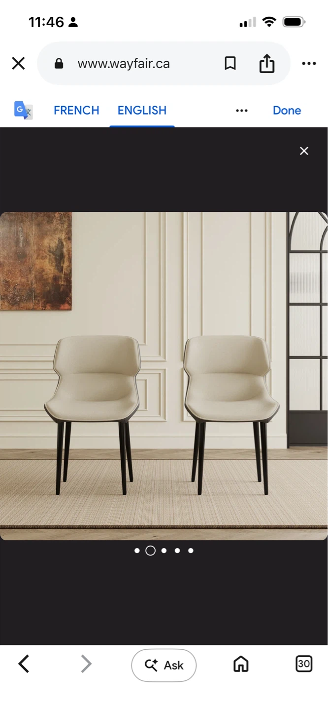 New Modern upholstered faux leather dining chairs $69 each - photo 2