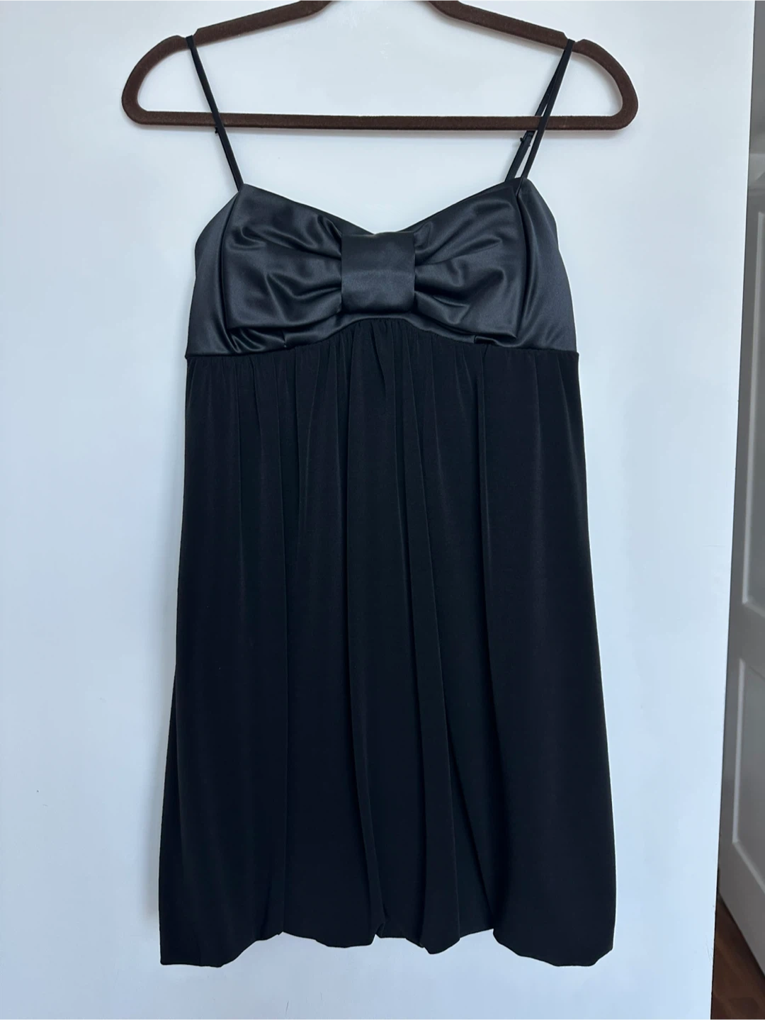 Black mini party dress with bow size S
