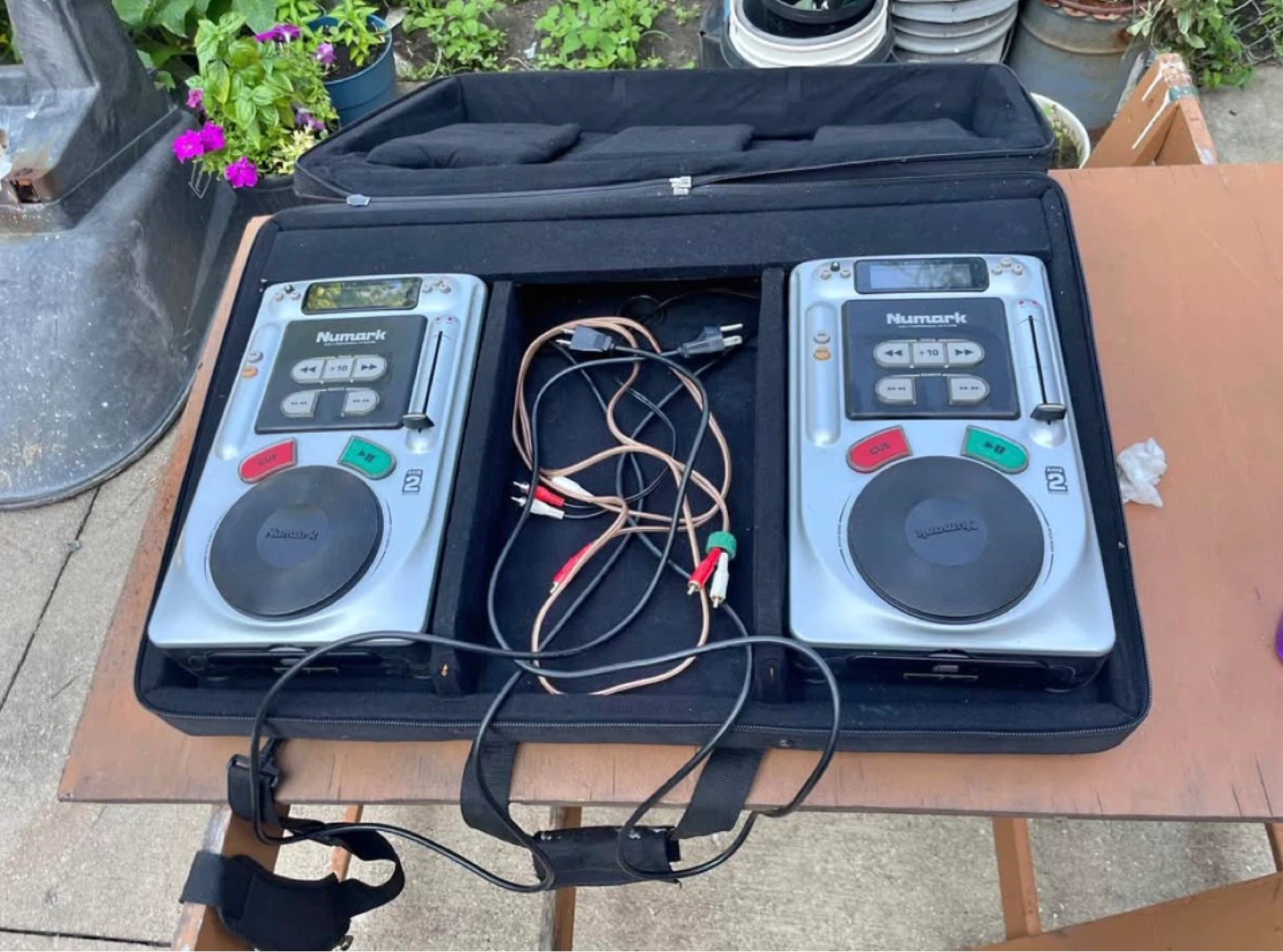 Numark CDX DJ CD Player Pair with Case and Cables