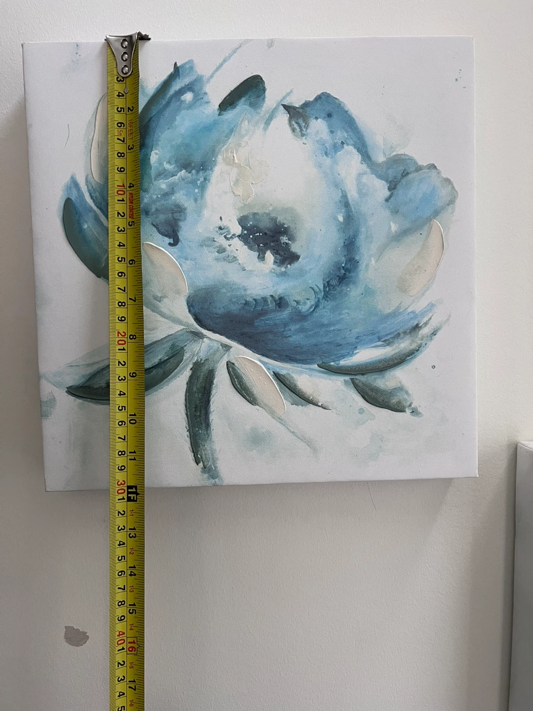 Set of 2 Blue Floral Canvas Wall Art - photo 2