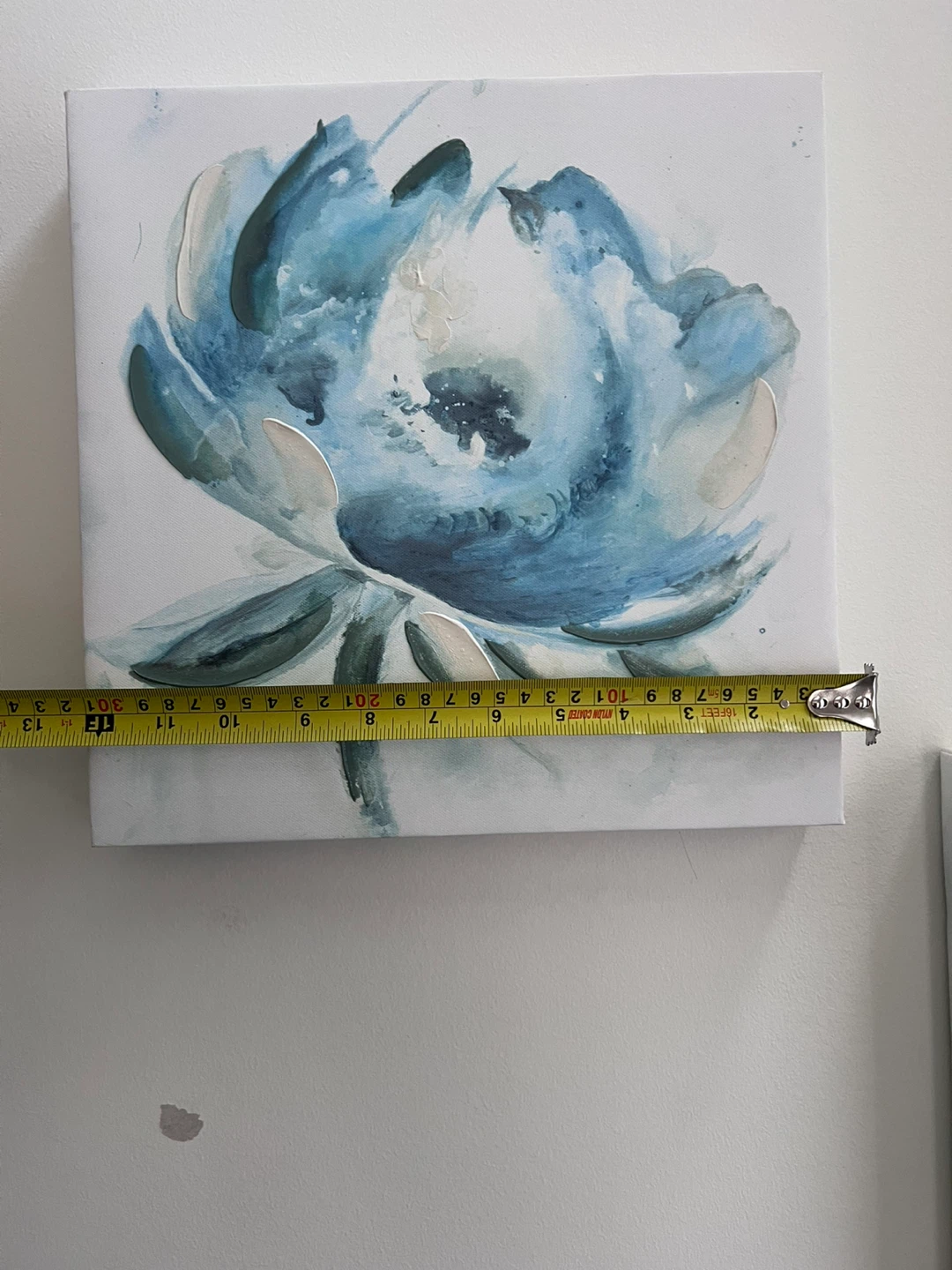 Set of 2 Blue Floral Canvas Wall Art - photo 3