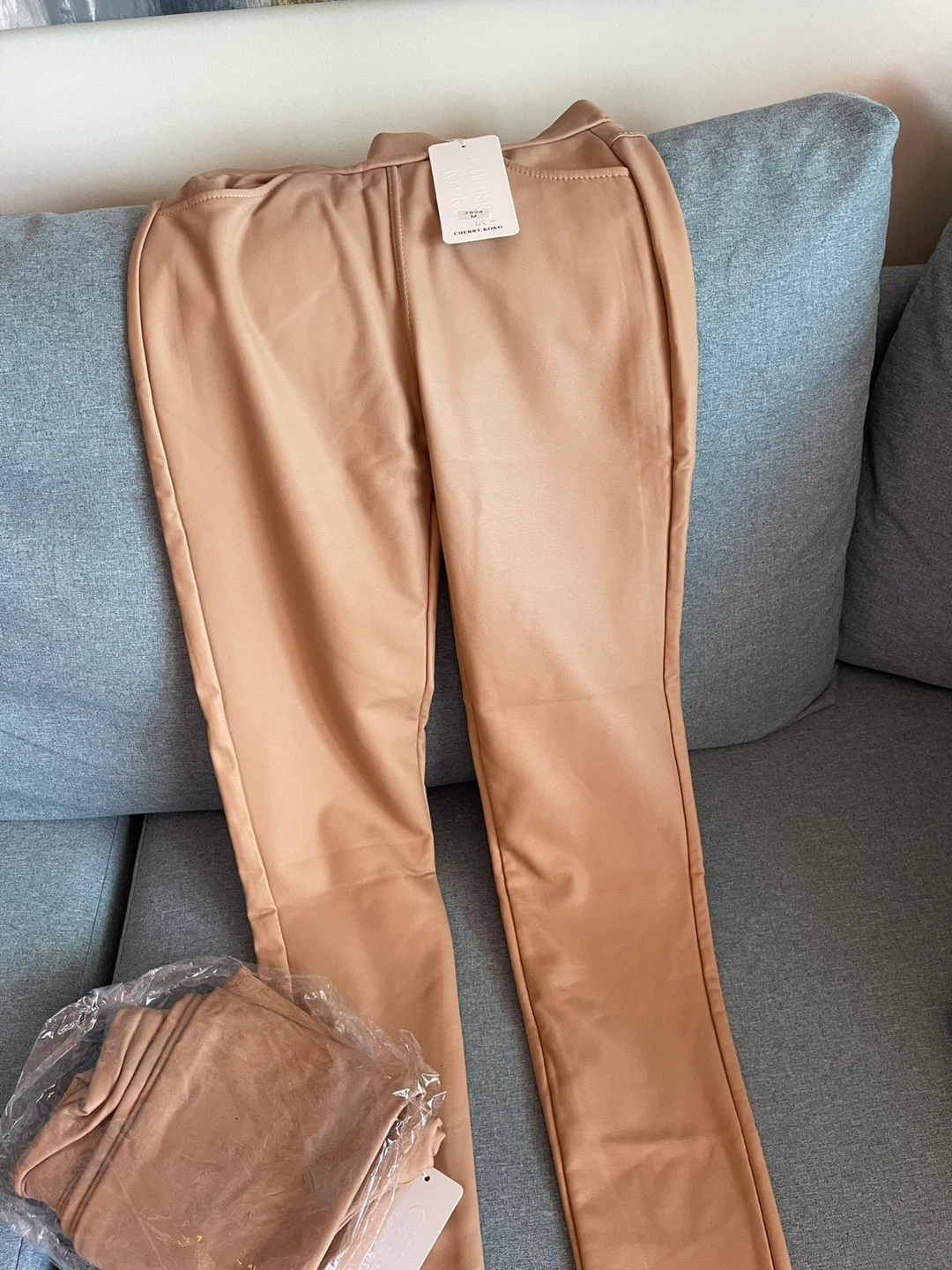 Cherry Koko Faux Leather Pants - Size S/M - photo 3