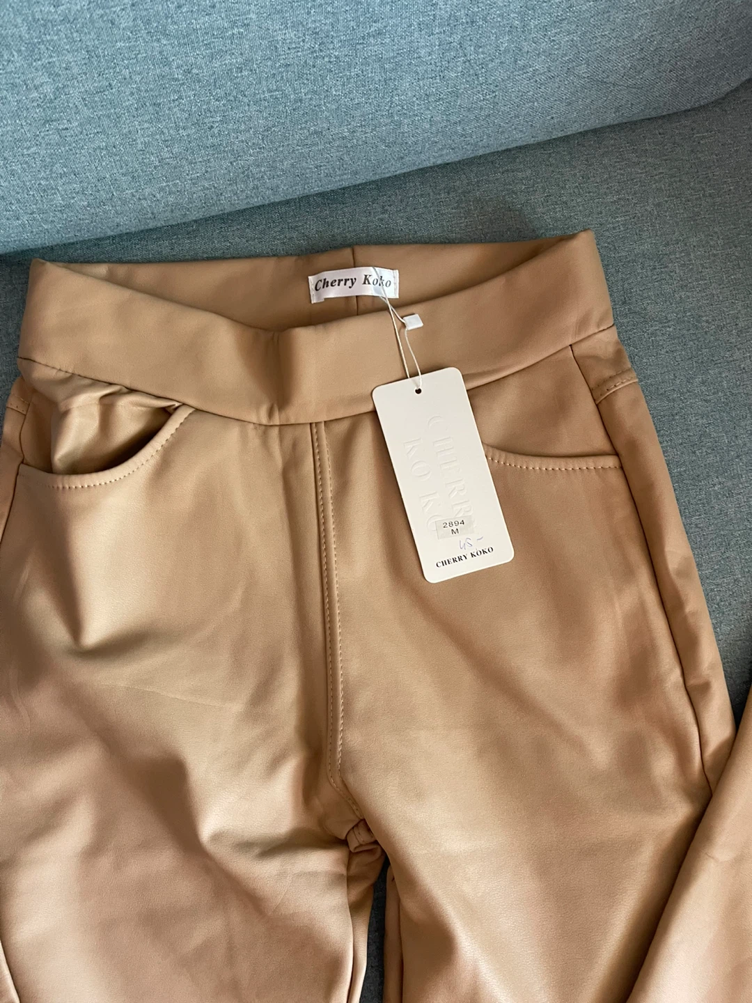 Cherry Koko Faux Leather Pants - Size S/M - photo 2
