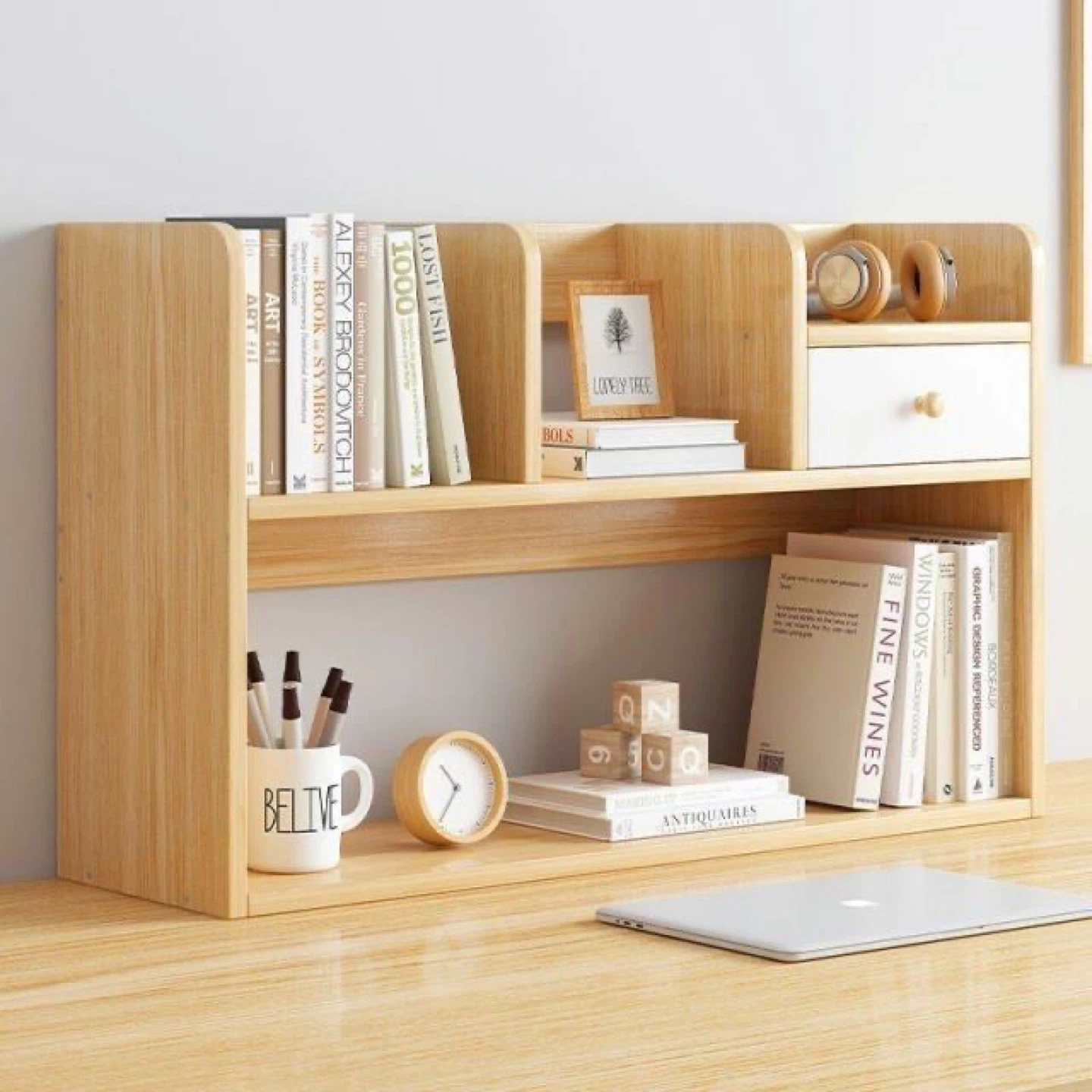 Wooden Desk Bookshelf/ Organizer - photo 2