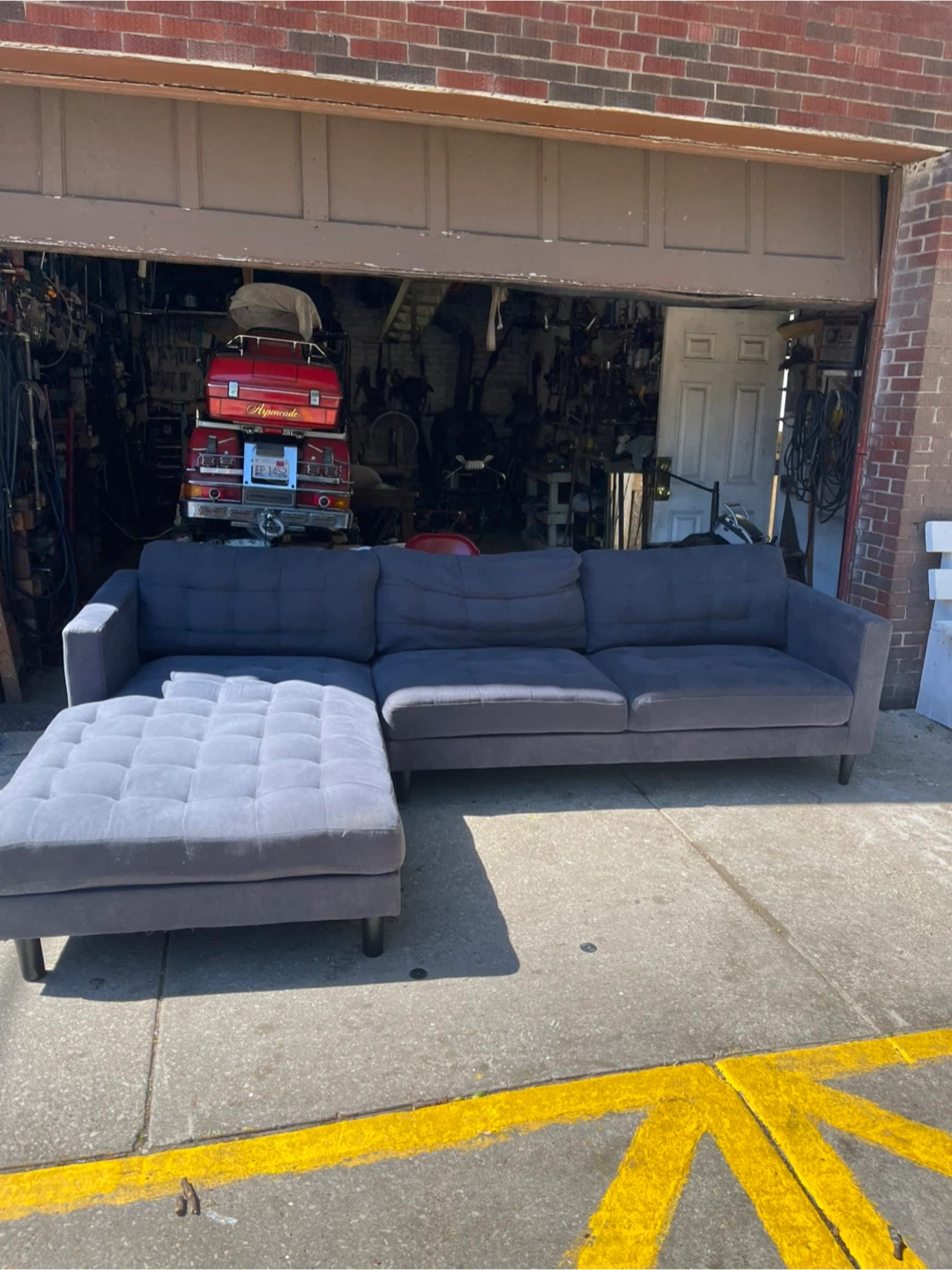Gray Sectional Sofa with Chaise