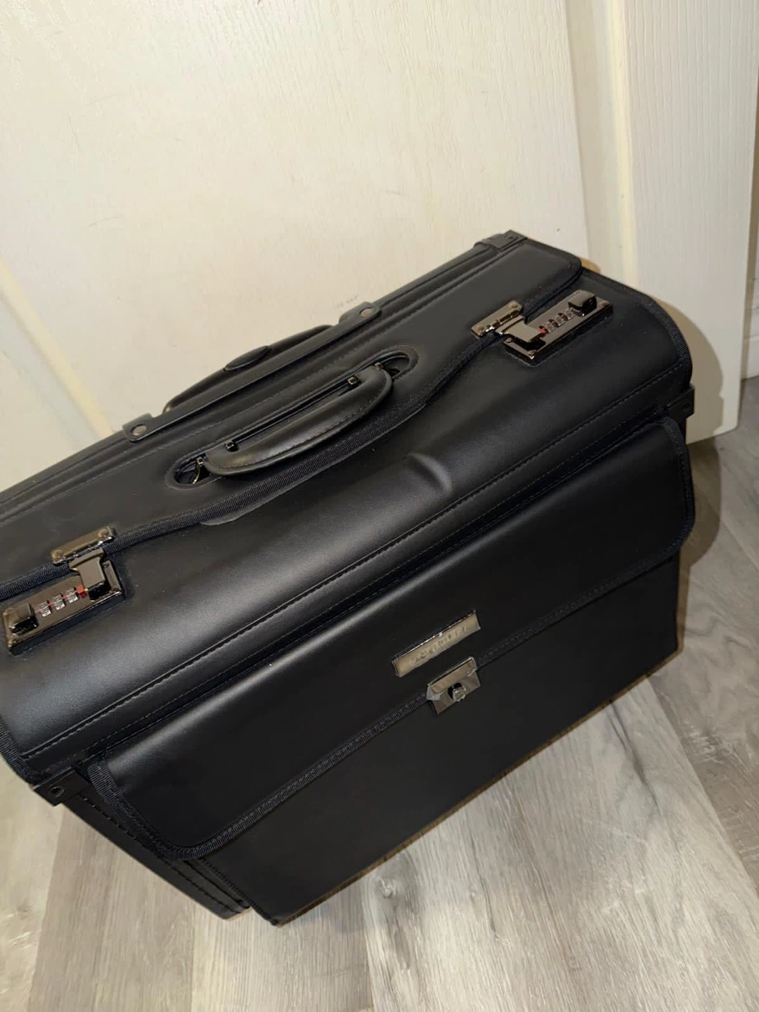 Bugatti Black Rolling Briefcase