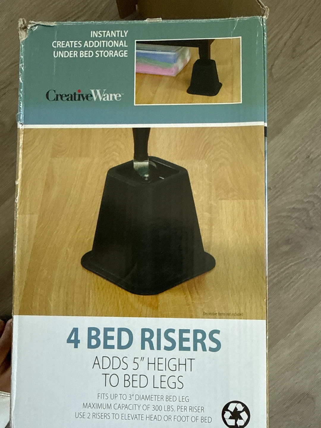 CreativeWare 4 Bed Risers - Adds 5" Height - photo 3