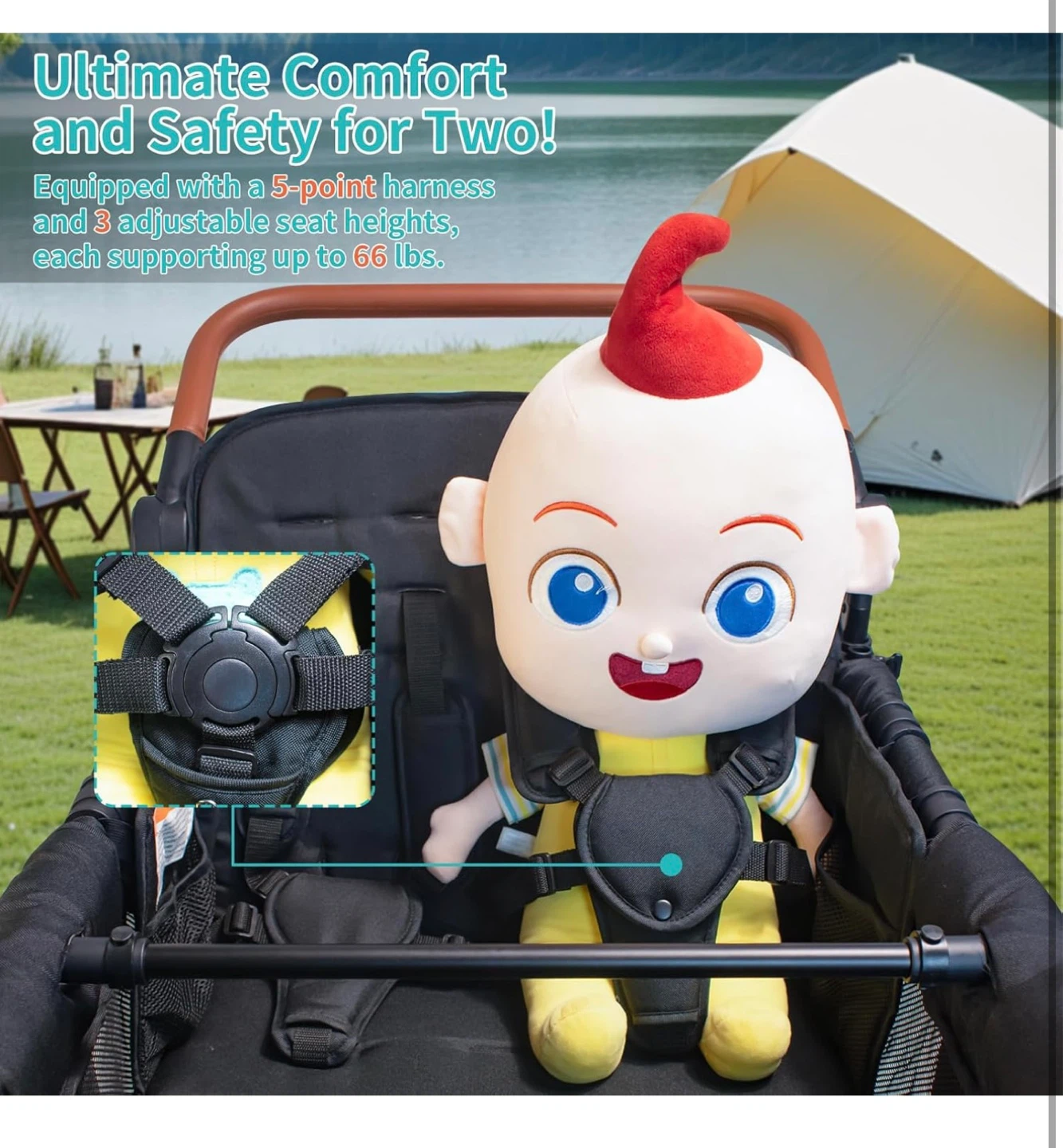 Bandovinci Spacious Stroller Wagon for 4 Kids - photo 5