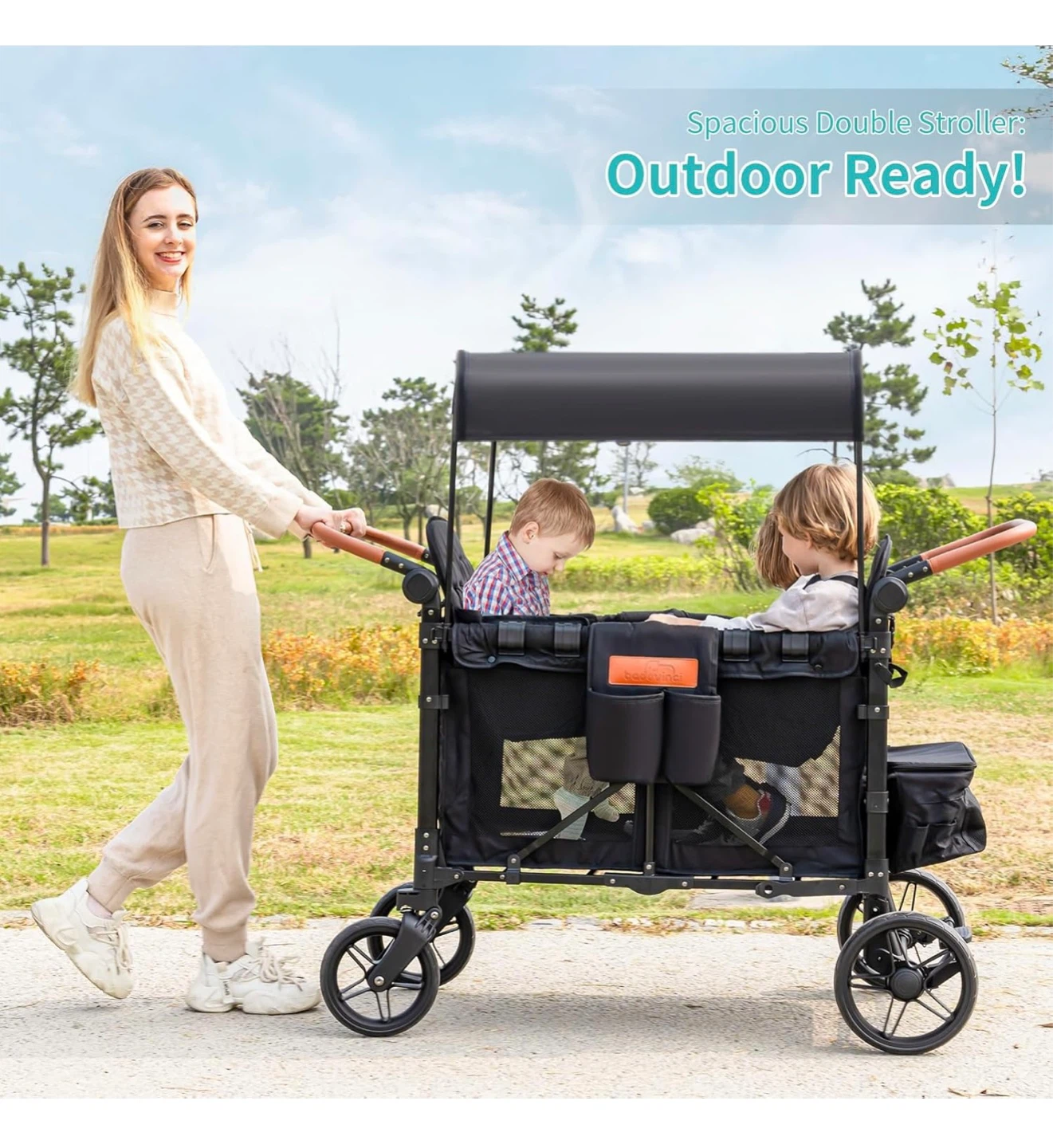 Bandovinci Spacious Stroller Wagon for 4 Kids - photo 3