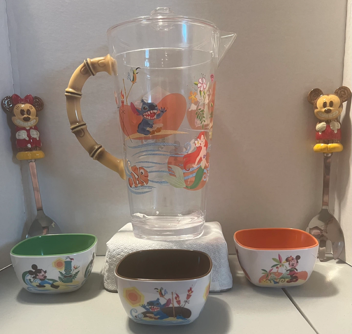 Disney Parks Hawaiian Tiki Summer Melamine Entertaining Set