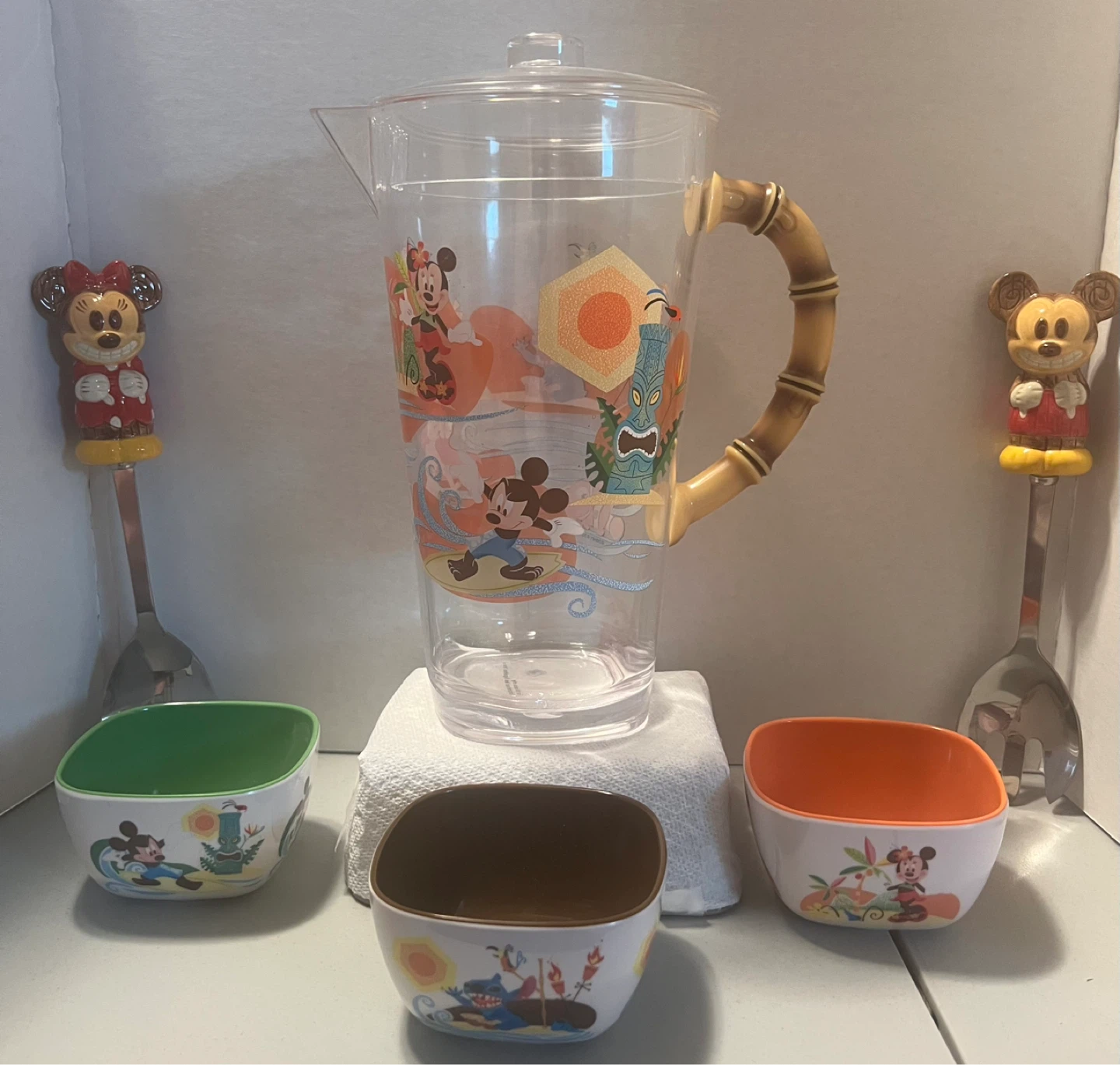 Disney Parks Hawaiian Tiki Summer Melamine Entertaining Set - photo 2