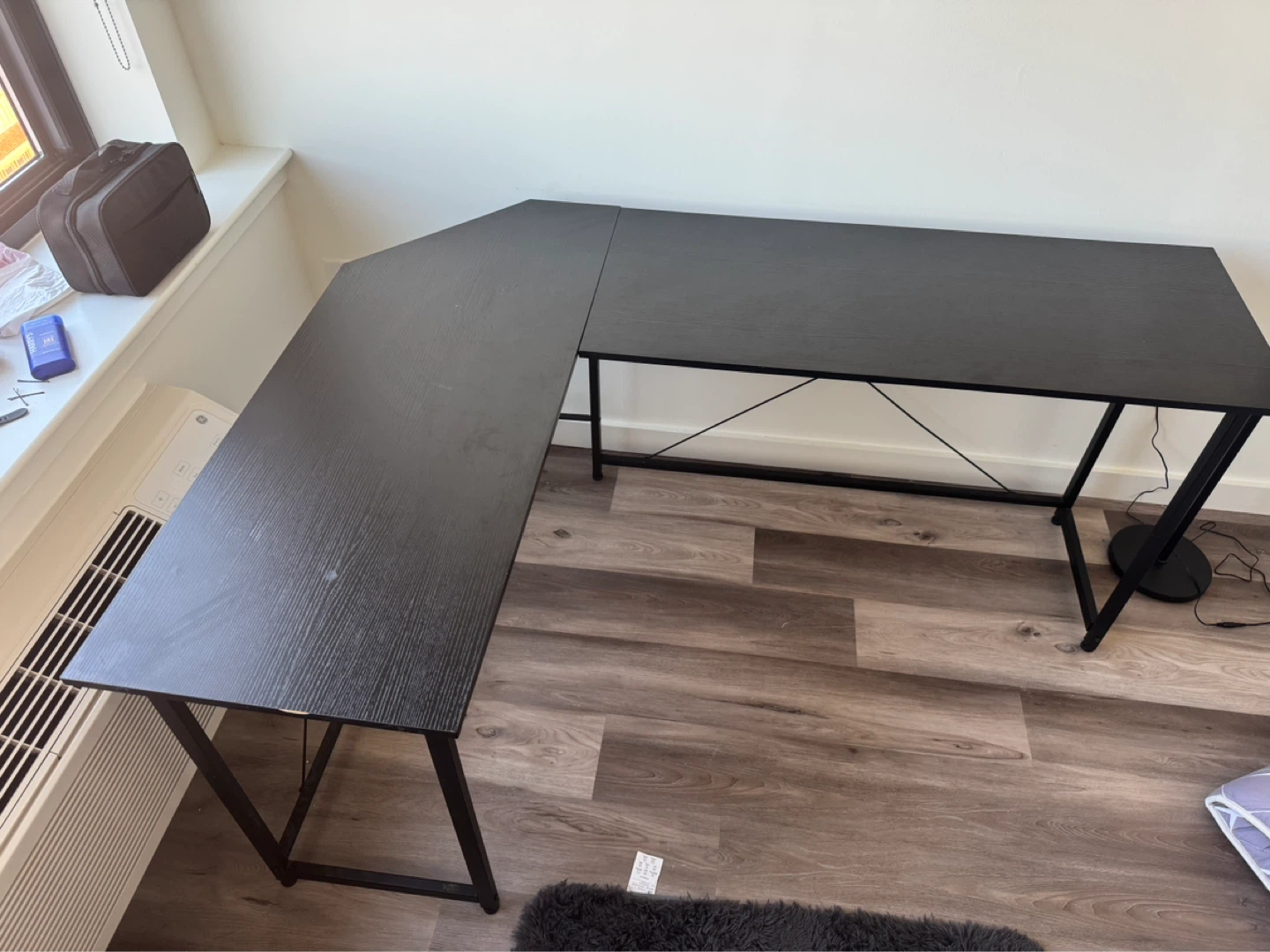 Black L-Shaped Desk