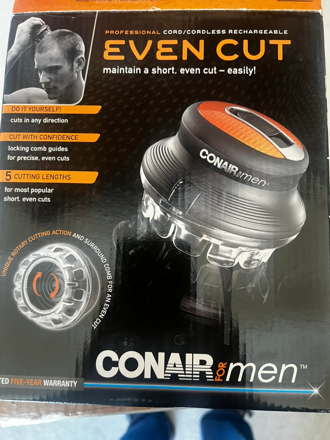 CONAIR for men EVEN CUT Cord/Cordless Rechargeable Hair Clipper