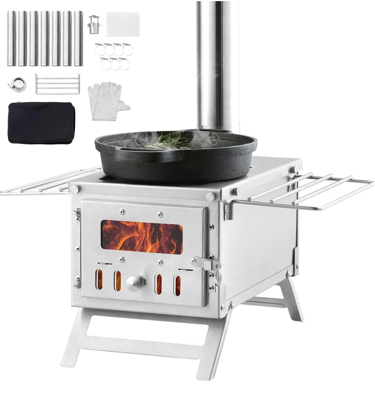VEVOR Stainless Steel Wood Burning Stove