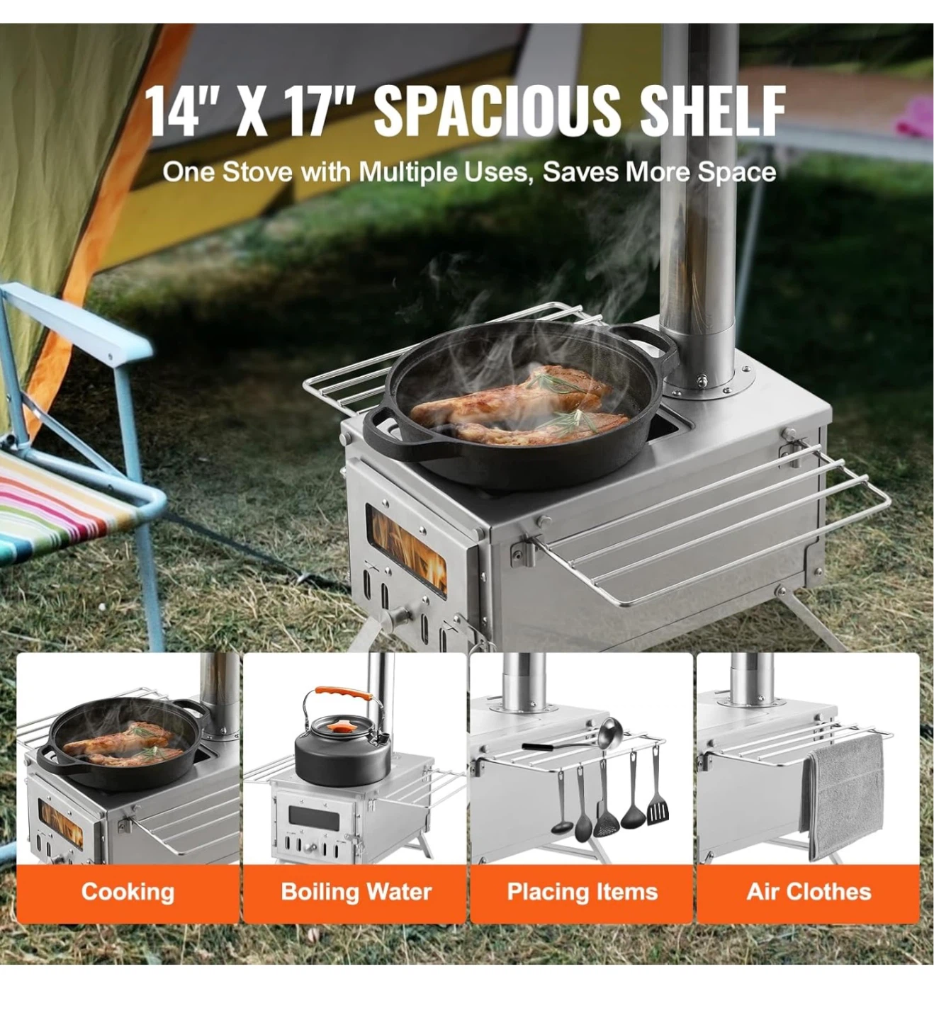 VEVOR Stainless Steel Wood Burning Stove - photo 3