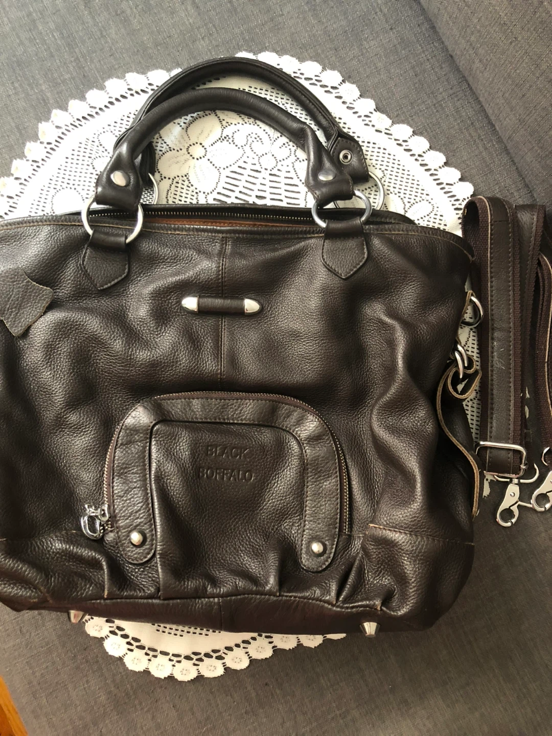 Vintage Real Leather Shoulder Bag