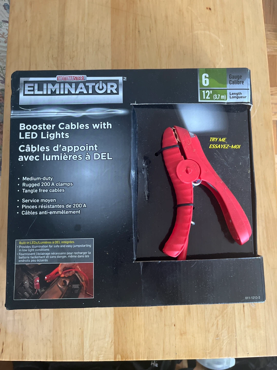 Motomaster Eliminator Booster Cables with LED Lights 12 ft