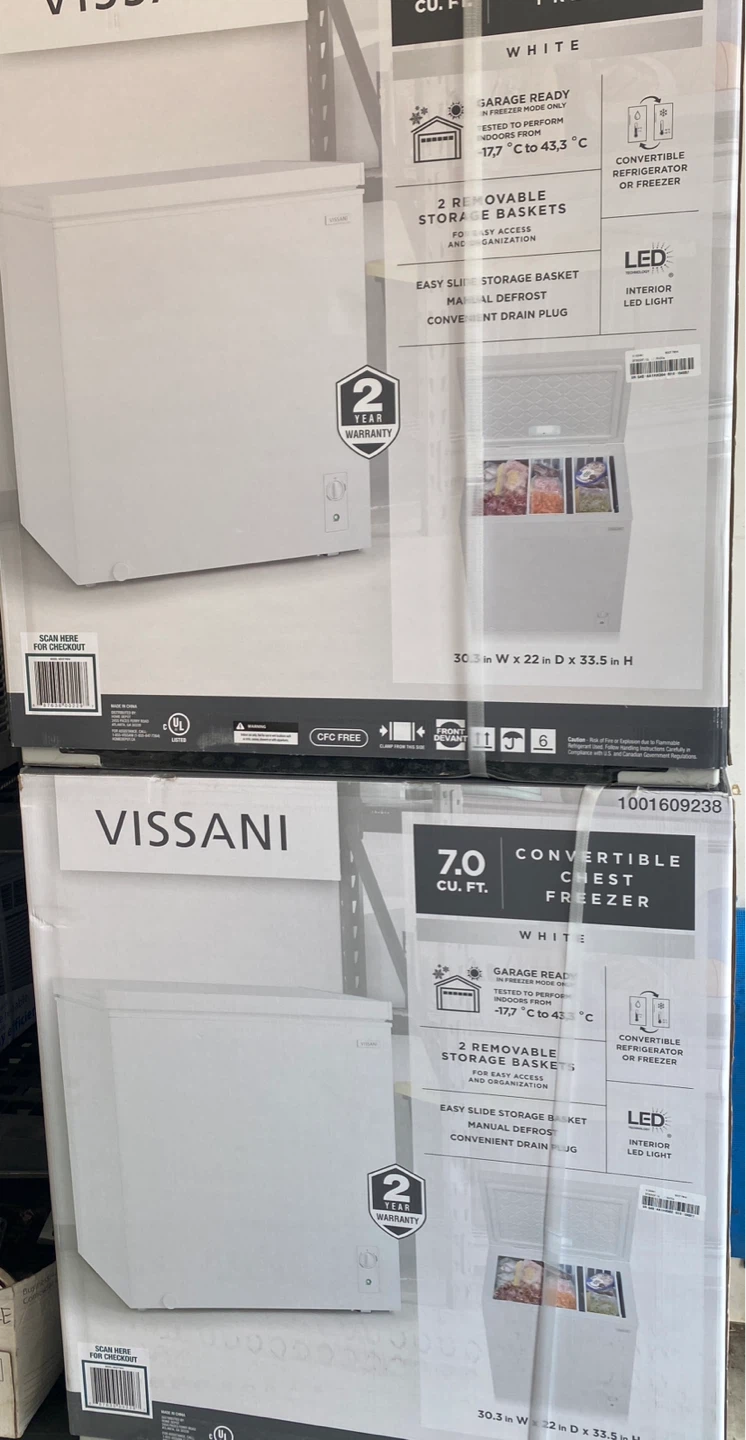 Two 7 ft.³Compact Chest Freezers - photo 3