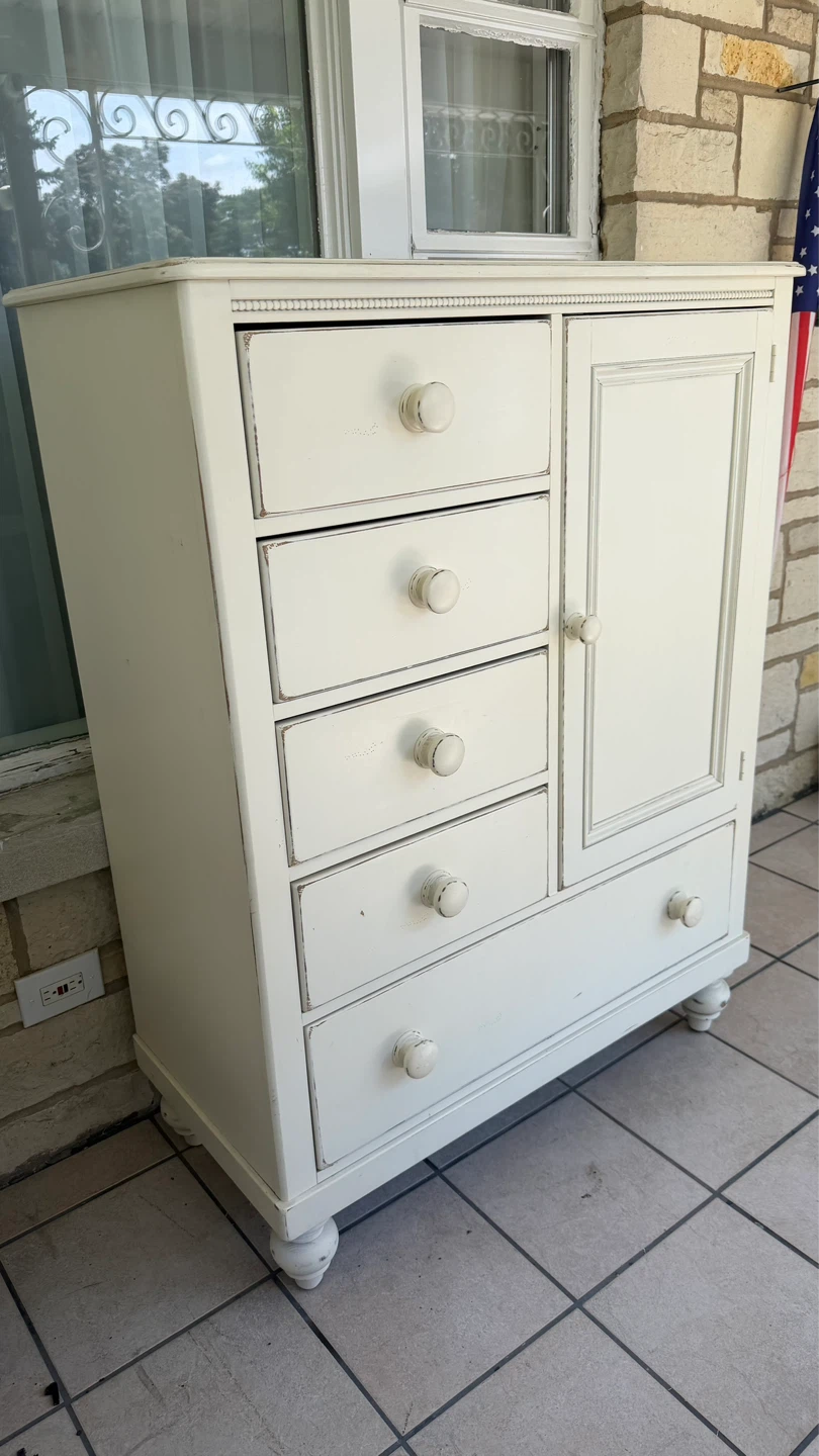 White Dresser with Cabinet - photo 5