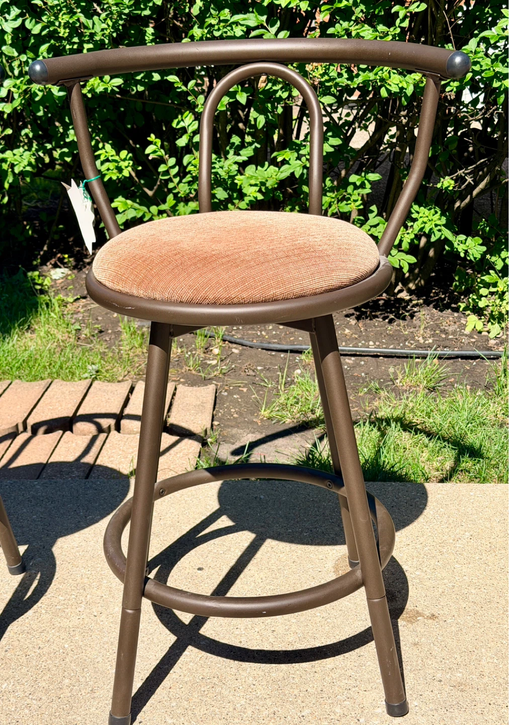 Metal Swivel Stools Distinct open-backed design. Set of 2. - photo 4