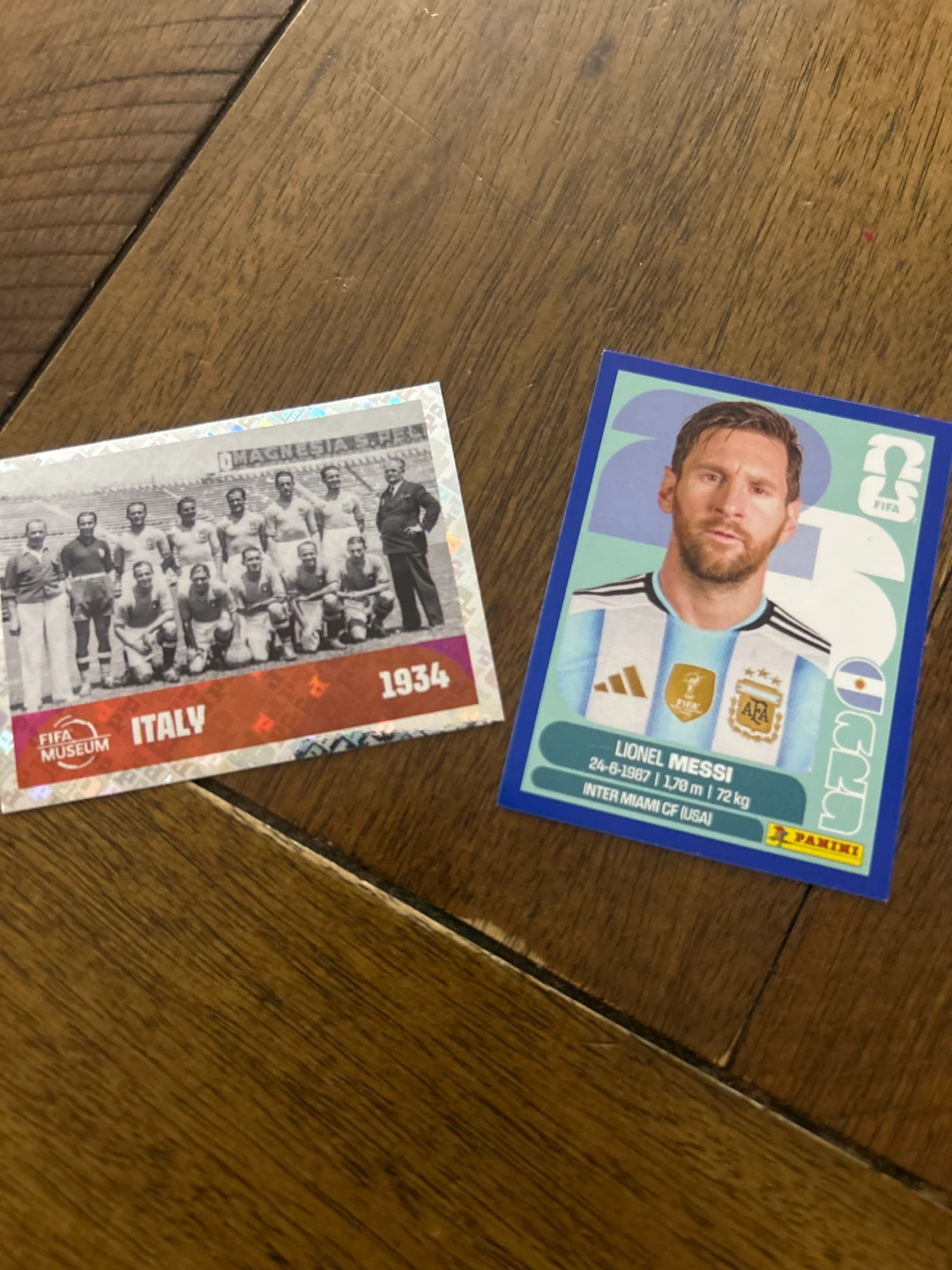 Lionel Messi and 1934 Italy FIFA Cards