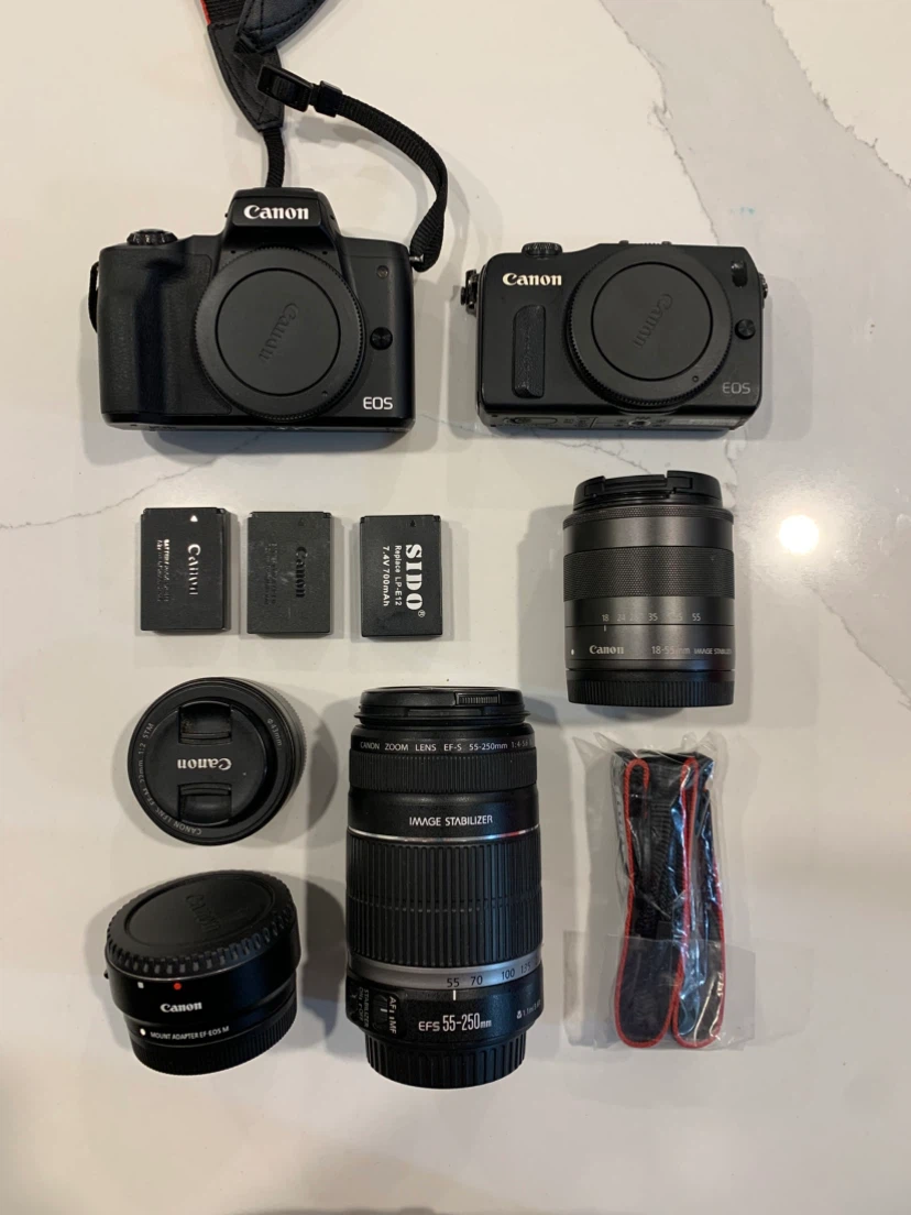 Canon Eos M50 and Eos M sets