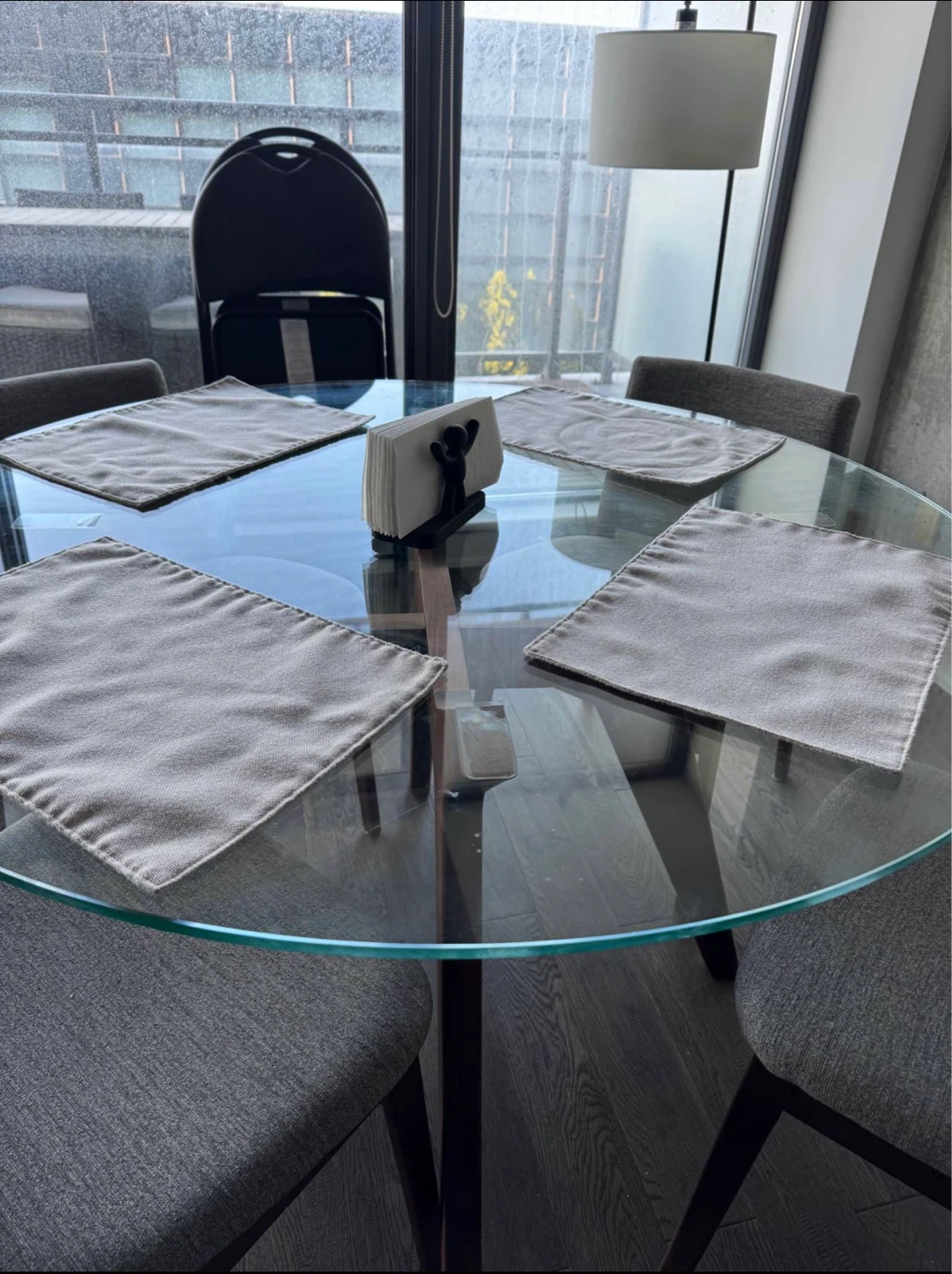 Round Glass Dining Table from Article ( chairs not included) - photo 4