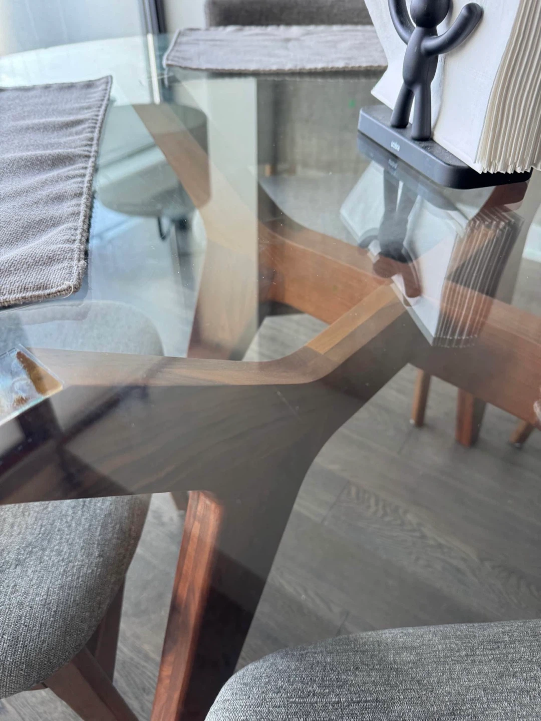 Round Glass Dining Table from Article ( chairs not included) - photo 3
