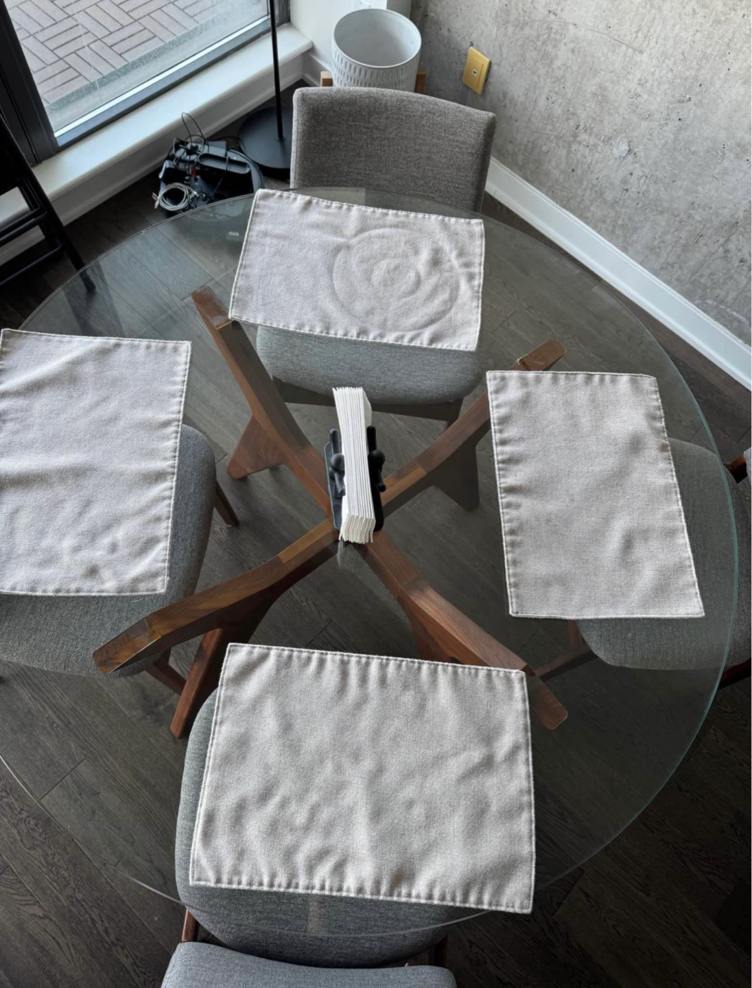 Round Glass Dining Table from Article ( chairs not included) - photo 2