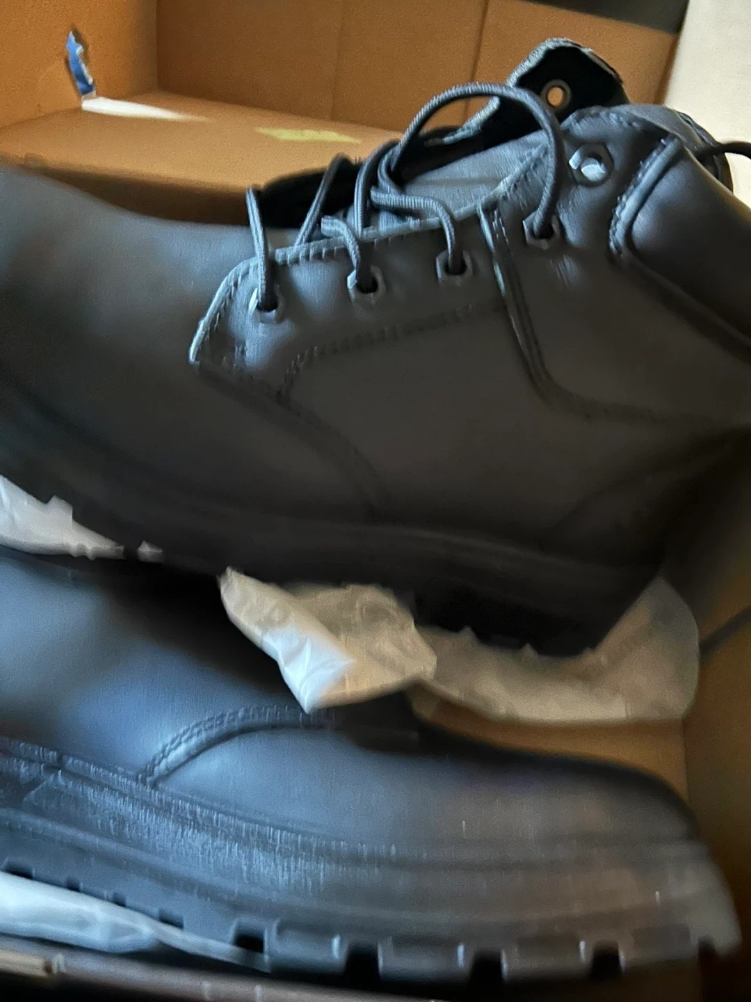 Black Work Boots Size 42