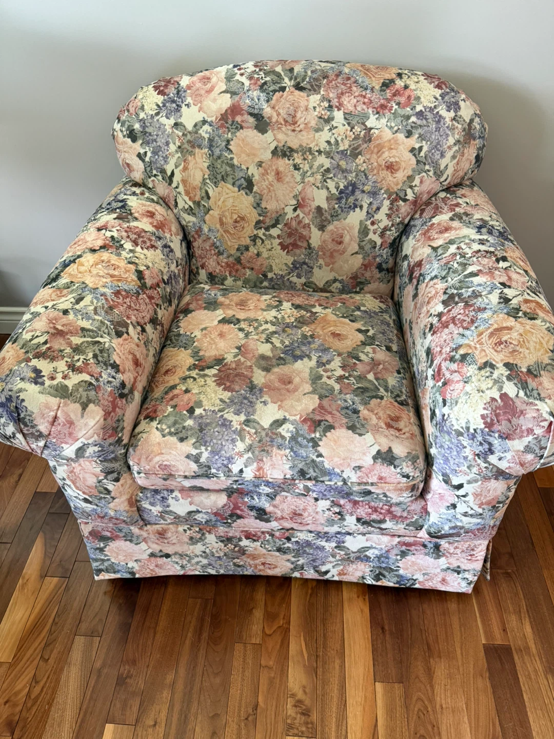 Floral Couch and Armchair Set