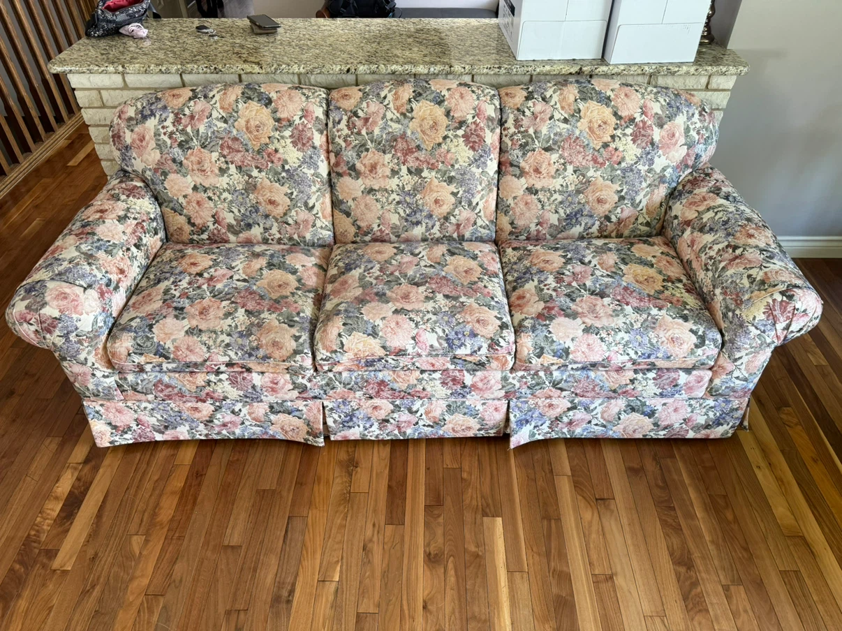 Floral Couch and Armchair Set - photo 2
