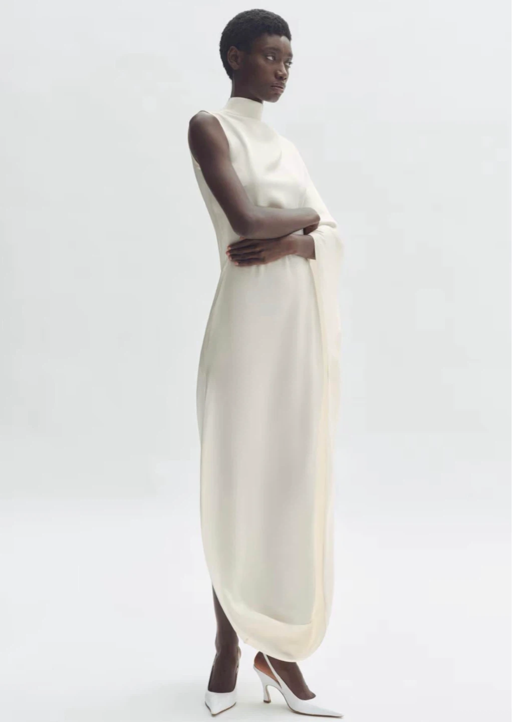 Stella x H&M Satin Cape Dress (Small, New with Tags)