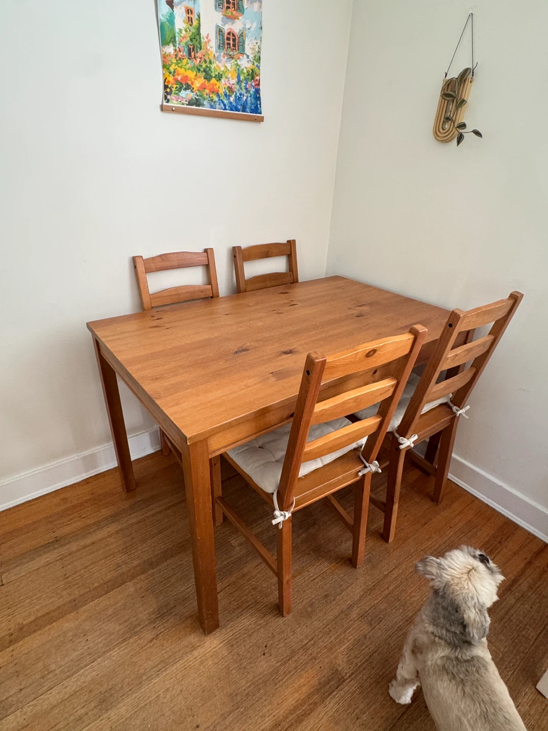 IKEA Wooden Dining Table with 4 Chairs - photo 4