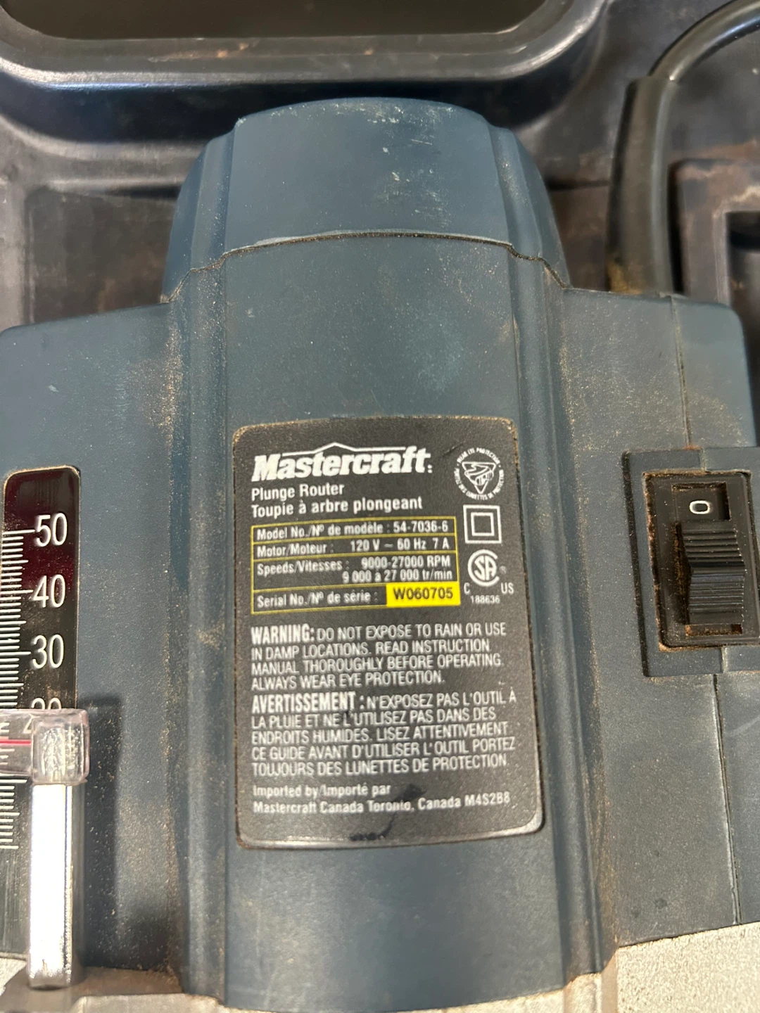 Mastercraft Plunge Router - photo 3